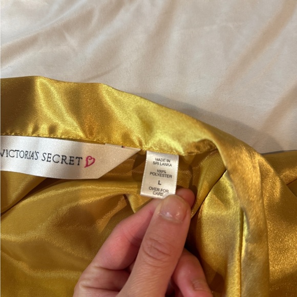 Vintage 90s Victoria’s Secret Gold Label Gold Satin Pajama Top Size Large Rare - Picture 11 of 14